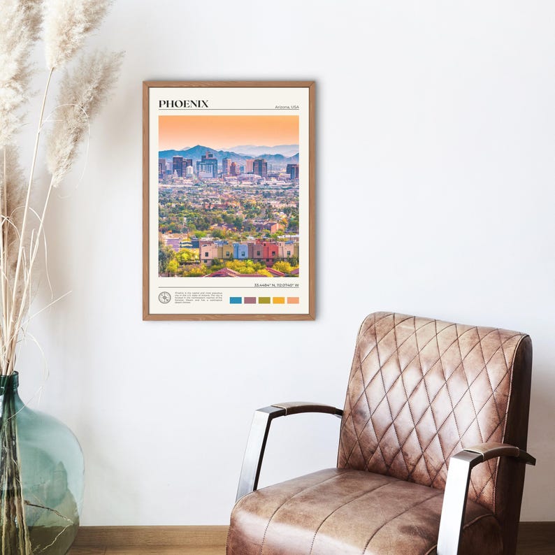 Echte foto, Phoenix-afdruk, Phoenix-muurkunst, Phoenix-poster, Phoenix-foto, Phoenix-posterafdruk, Phoenix-muurdecoratie, Arizona-afdruk afbeelding 2