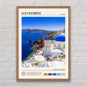 Echte foto, Santorini print, Santorini kunst aan de muur, Santorini poster, Santorini foto, Santorini Poster Print, Santorini Decor, Griekenland