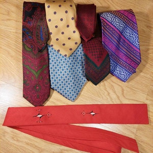 Vintage Ties, 40s-70s,  Mens Ties, Assorted Lot of 8