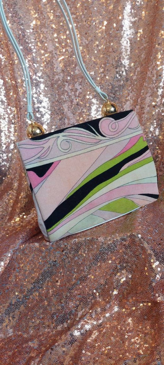 Rare Vintage, Emilio Pucci, 60s purse, Designer Pu