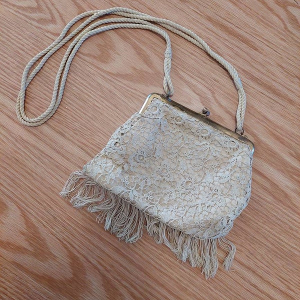 Edwardian Purse, Lace Antique Purse, Vintage Purse