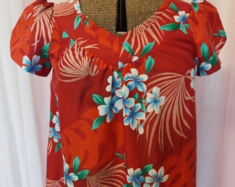 Vintage Hawaiian Dress, Hilo Hatties Vintage, Vintage Tiki Dress, 80s Vintage, Retro Tiki Dress