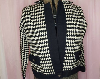 Vintage Jacket, 70s Jacket, Knit Jacket,  Vintage Wool Coat, Fred Rothschild Coat