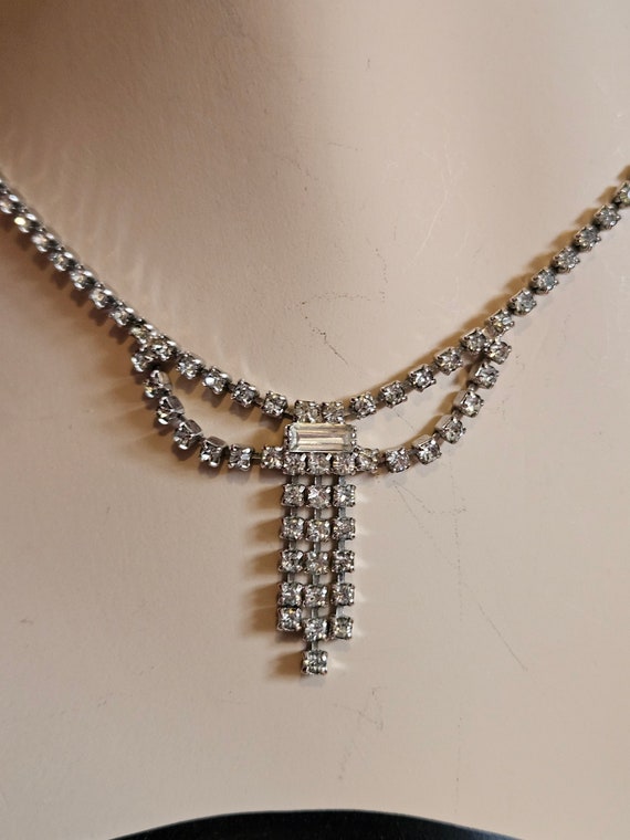 Vintage Necklace, Rhinestone Necklace, Vintage Rh… - image 5