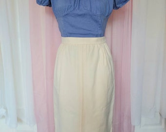 Vintage Valentino, Vintage Skirt, Pencil Skirt, 80s Valentino Boutique, Vintage Medium, Size 10, Vintage Skirt w/ Pockets