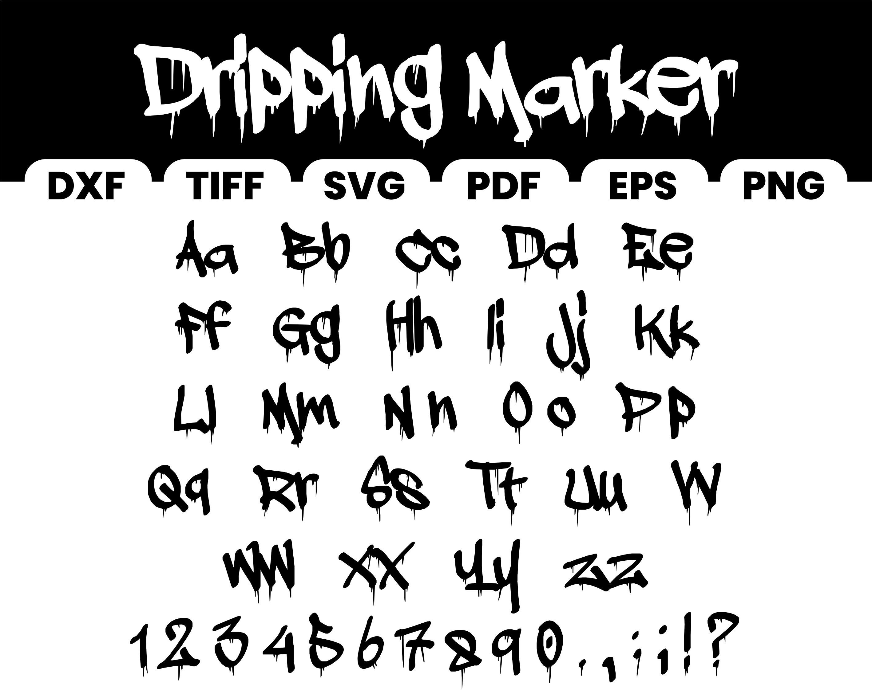 Dripping Spray Paint Font