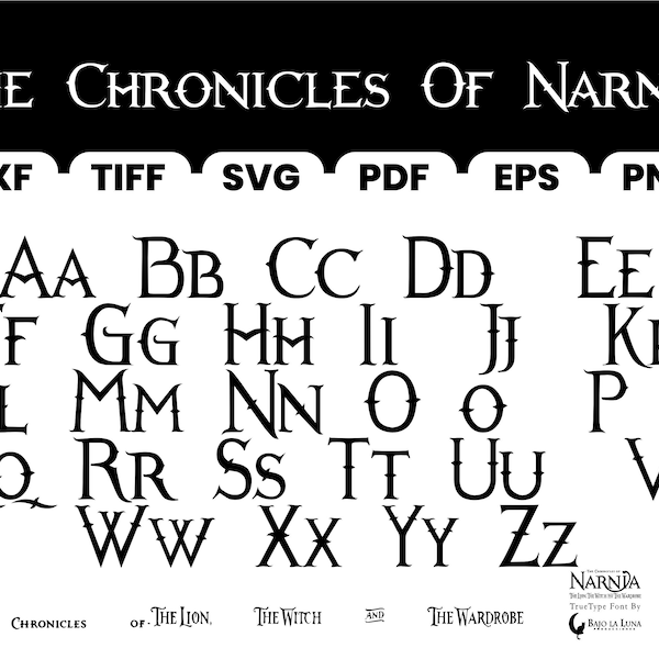 Narnia Font,TTF,Eps,Png,Pdf,Dxf,Svg