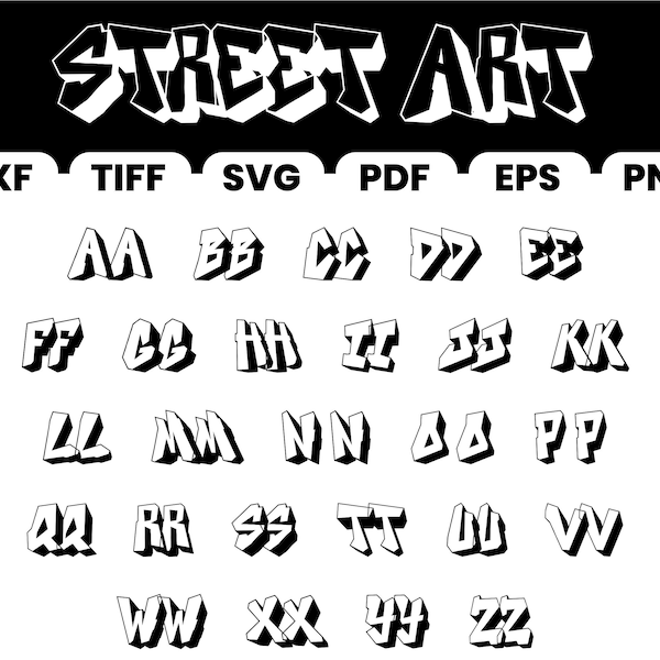Street Art Font,TTF,Eps,Png,Pdf,Dxf,Svg