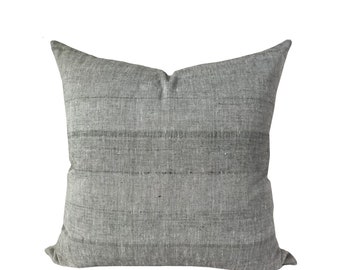 Handwoven Pillow Cover, Hand Dyed Pillow Case, Farmhouse Cushion Cover,  Designer Accent Pillow Cover, Boho Pillow Case, AVI