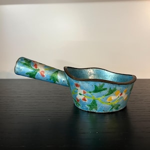 Vintage Chinese Cloisonné Brass Coal Iron for Silk