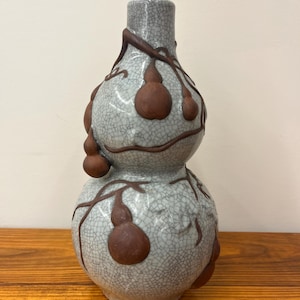 Japanese Soma Ware Porcelain Gourd-Shaped Vase/Bottle