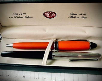 Aurora Pen Set | 14K Gold Fountain Pen & Ipsilon Ballpoint, Italy