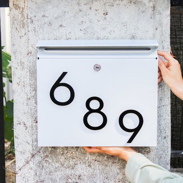 Modern Wall Mounted Mailbox Etsy