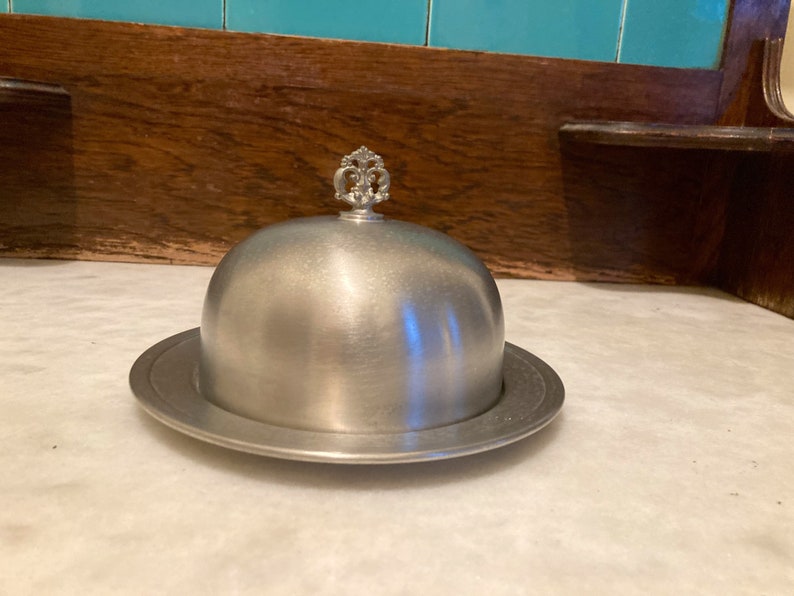Vintage Collectible Butter Dish. Made by Colonial Pewter Made Etsy