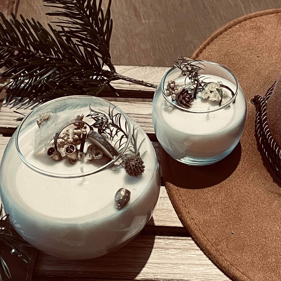 Grande Bougie Décorative Parfumée et Fleurie à Personnaliser