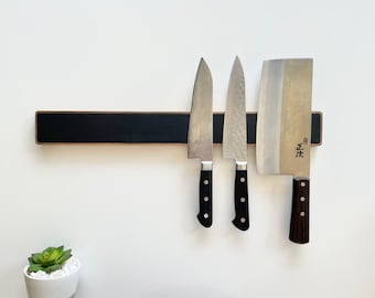 Wooden magnetic knife holder | Wall mounted magnetic knife rack | Magnetic strip | Magnetic knife holder | Japanese knife holder