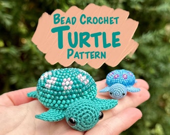 Bead Crochet Turtle Pattern PDF: Make your own bead crochet turtle amigurumi