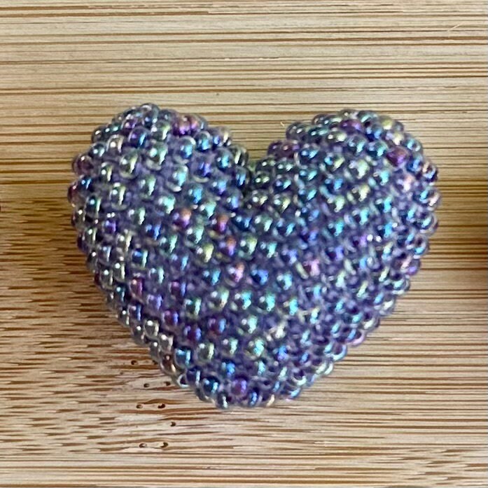 Bead Crochet SMALL Heart Keychain With Different Color Options - Etsy