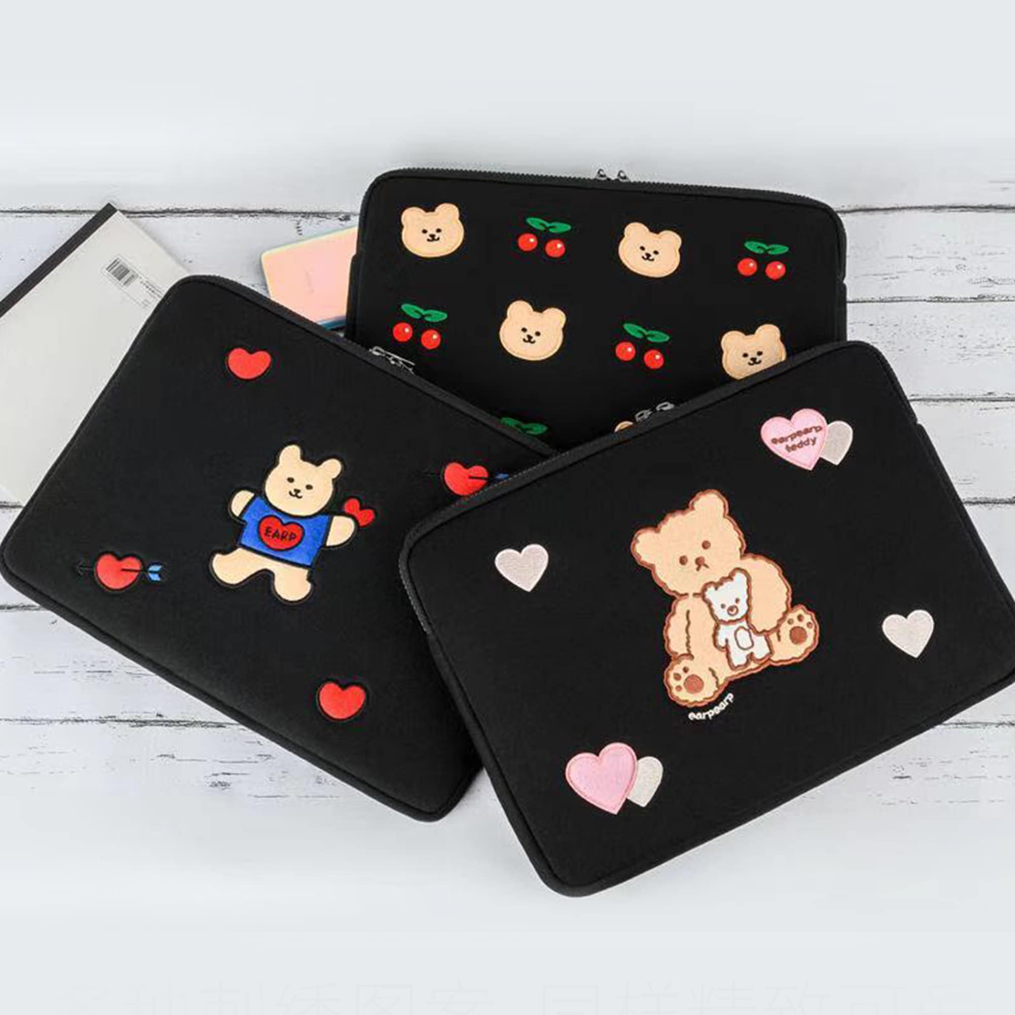 Cute Bear Laptop & Tablet Case Tech Pouch Laptop Sleeve - Etsy