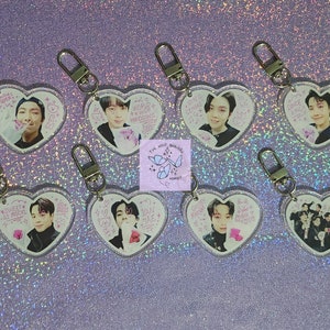 BTS Heart Keychains