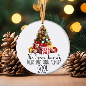 Family Christmas Boho Name Ornament - Personalized Ornament For Family - Custom First Christmas As A Family Keepsake - Family Gift