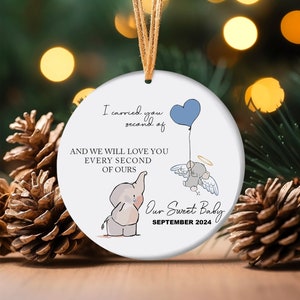 Personalized Baby Memorial Ornament, Sympathy Gift, Miscarriage Ornament, Infant Loss, Stillbirth Keepsake, Custom Baby Miscarriage Gift