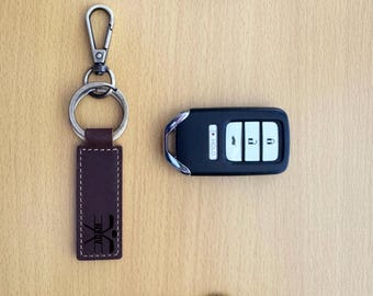 Personalized Leather Keychain, Customized Keychain, Custom Leather Key chain, coordinates key chain longitude latitude keychain, Best Gift