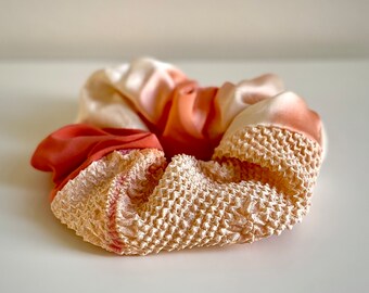 Kimono Scrunchie japonés vintage seda kimono accesorio para el cabello Chouchou seda grande Scrunchie upcycled kimono pequeño regalo para su regalo para mamá