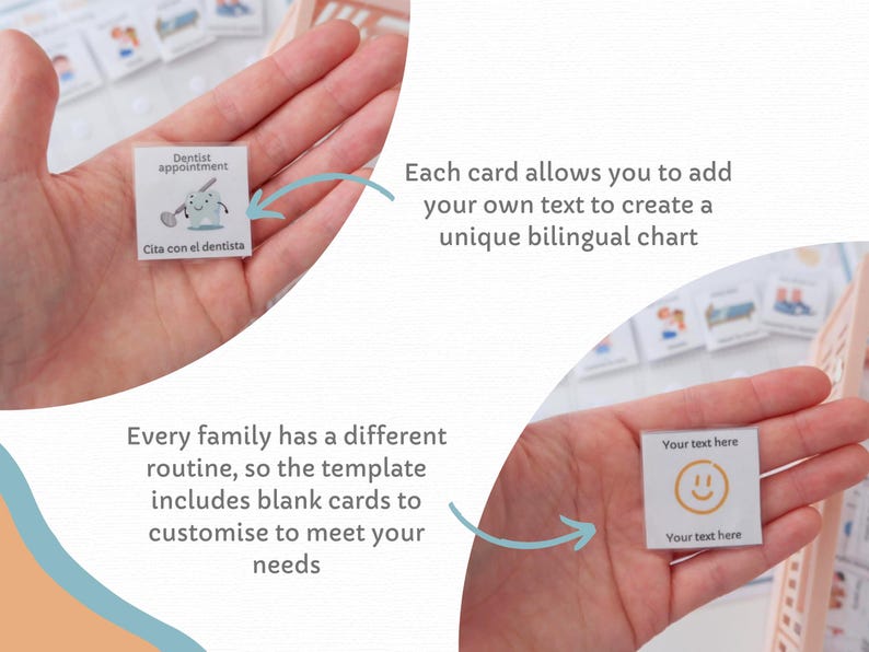 Editable Bilingual Routine Chart: Montessori Visual Schedule (digital ...