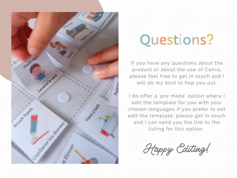 Editable Bilingual Routine Chart: Montessori Visual Schedule (digital ...