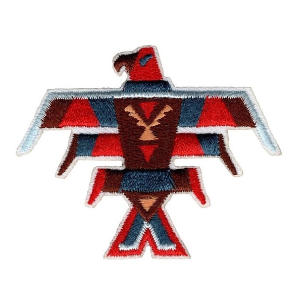 Small south western bird totem Indian native American embroidered iron on sew on applique patch