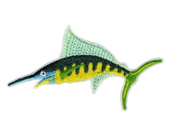 Sailfish fish fishing embroidered iron on sew on applique patch