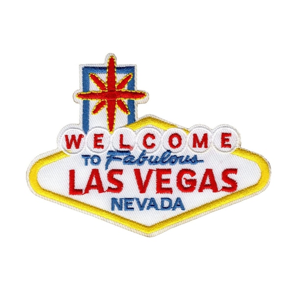 Welcome to fabulous Las Vegas sign Nevada embroidered iron on sew on applique patch