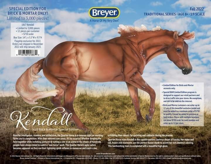 Breyer horse Kendall new glossy free shipping