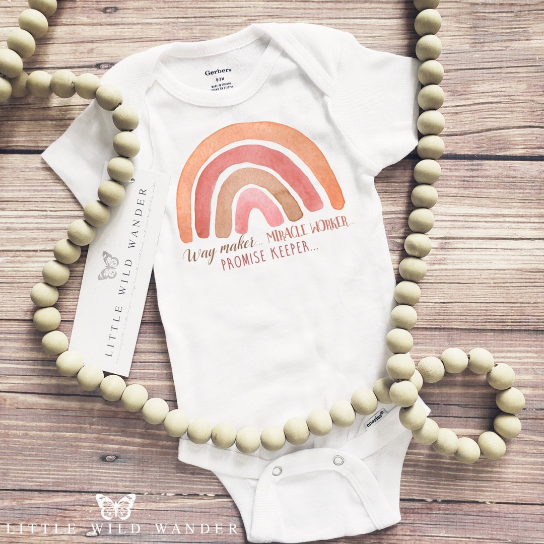 Rainbow Baby Onesie ®, Waymaker Shirt, Christian Newborn Outfit ...