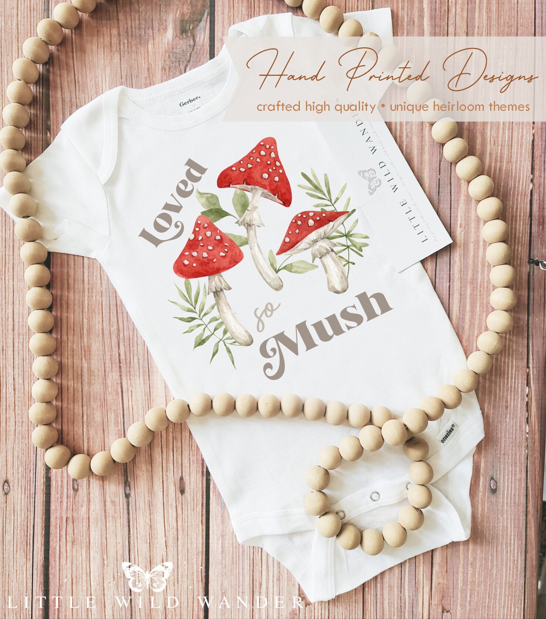 Mushroom Baby Onesie ® or Shirt, Loved so Mush Birthday Party Tee 