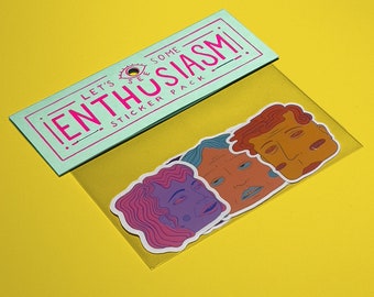 Let’s See Some Enthusiasm Illustrated Sticker Pack