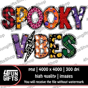 Spooky Vibes Halloween Png, Halloween Sublimation Design, Retro Halloween Png, Halloween Shirt. Digital Download.