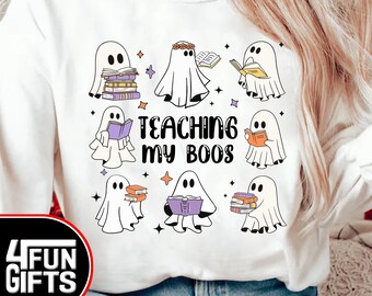 Halloween Teacher Ghost PNG: Teaching My Boos (Digital Download)