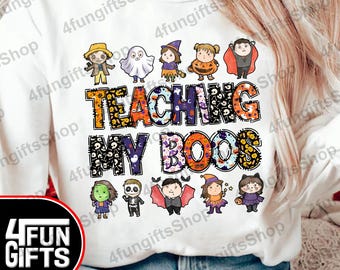 Teaching My Boos PNG: Halloween Teacher Ghost Design (Digital Download)