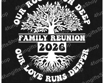 Árbol de Reunión Familiar SVG 2026: Diseño "Raíces Profundas" (Descarga digital)