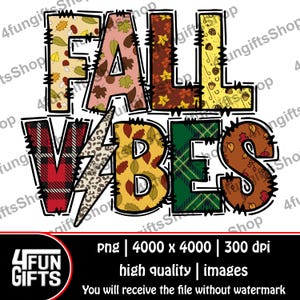Fall Vibes Png, Fall Season Png, Sublimation Design, Fall Sublimation, Pumpkin Png, Retro Fall png, Thanksgiving png. Digital Png Download.
