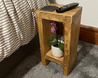 Rustic Bedside Table | Small Nightstand