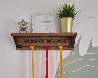 Personalised Medal or Trophy Hanging Shelf
