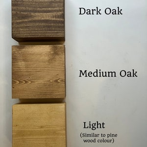 Rustic Bedside Table colour chart.  Wood Engraving Studio