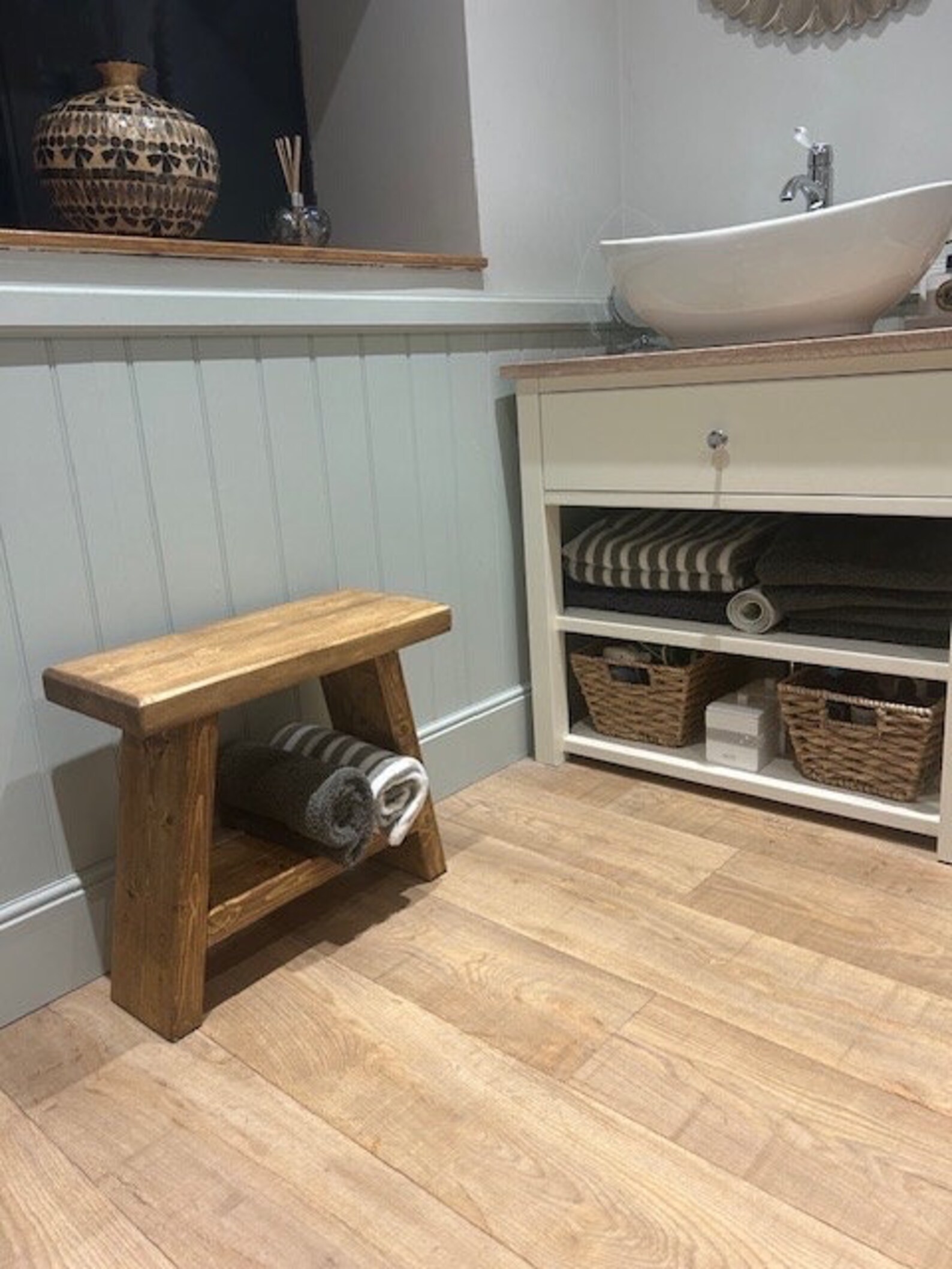 Rustic Wooden Milking Stool | Side Table | Bathroom Stool - Etsy UK