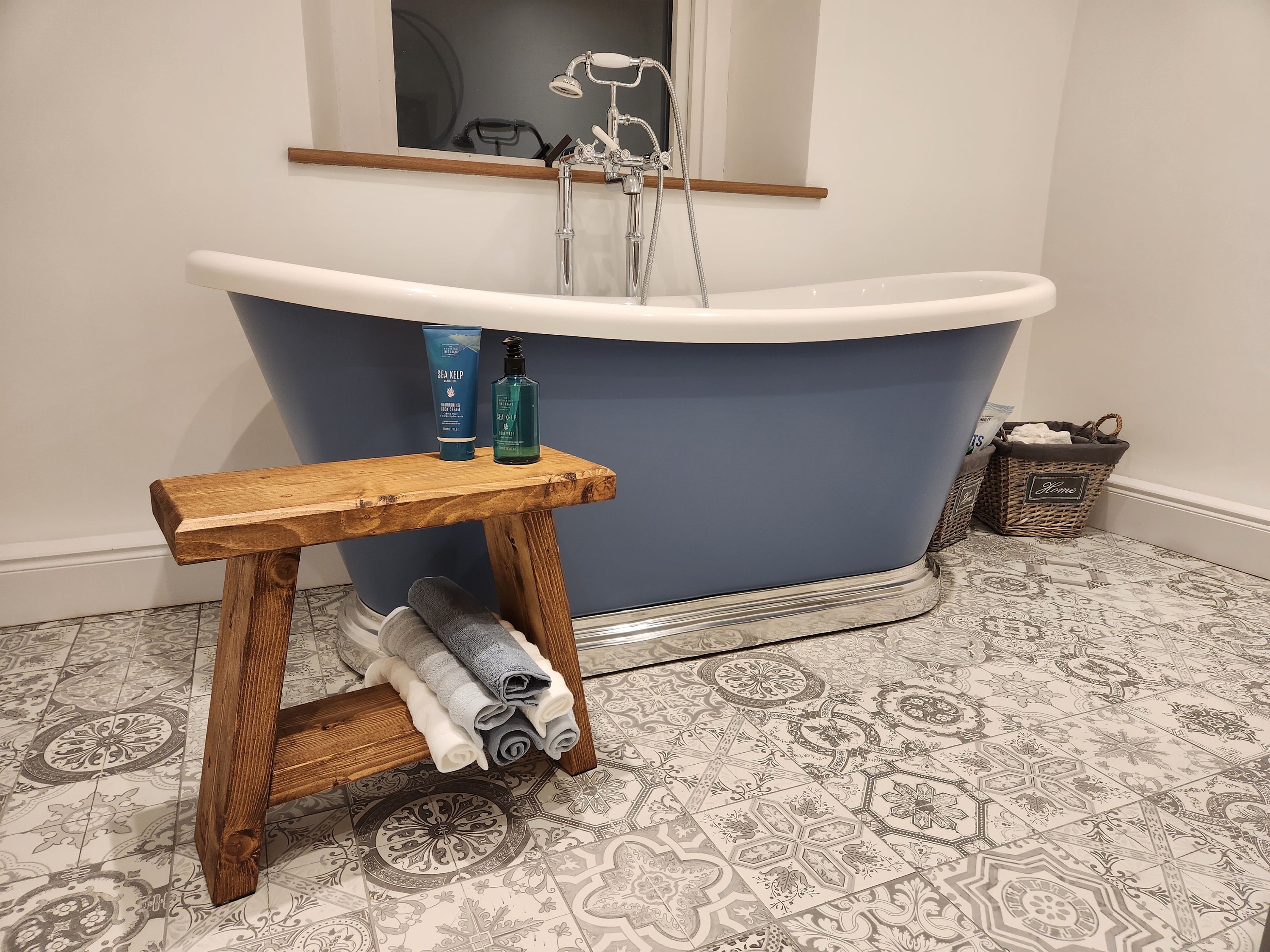 Rustic Wooden Milking Stool | Side Table | Bathroom Stool - Etsy UK