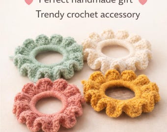 Schema per elastico per capelli all'uncinetto per principianti / Accessorio per capelli fai da te facile (PDF)