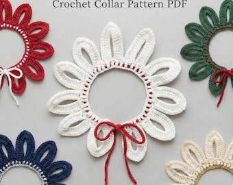 Crochet Baby Christmas Collar Pattern (PDF)