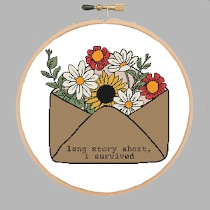 Long Story Short Lyric Cross Stitch Pattern